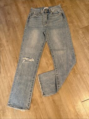 Pistols High-Rise Straight Leg Jeans Distress Size 26